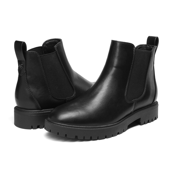 Classic Chelsea Ankle Booties - BLACK PU - 4